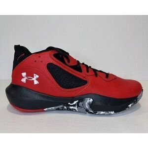 Under Armour UA Lockdown 6 Red Black Basketball Size 13 Mens New 3025616-600